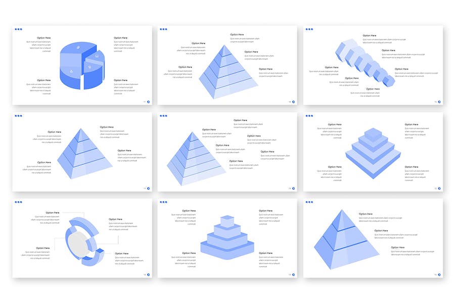 3D立体金字塔图形PPT模板 - PPT派