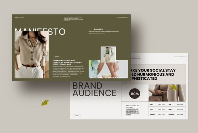 极简文艺品牌战略演示PPT模板 - PPT派