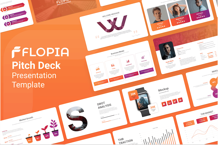 欧美商务风格SWOT分析PPT模板 - PPT派