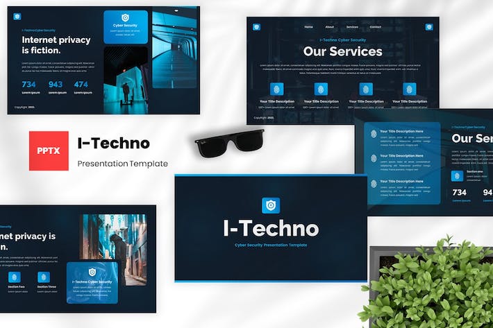 网络安全技术应用解决方案PPT模板 - PPT派