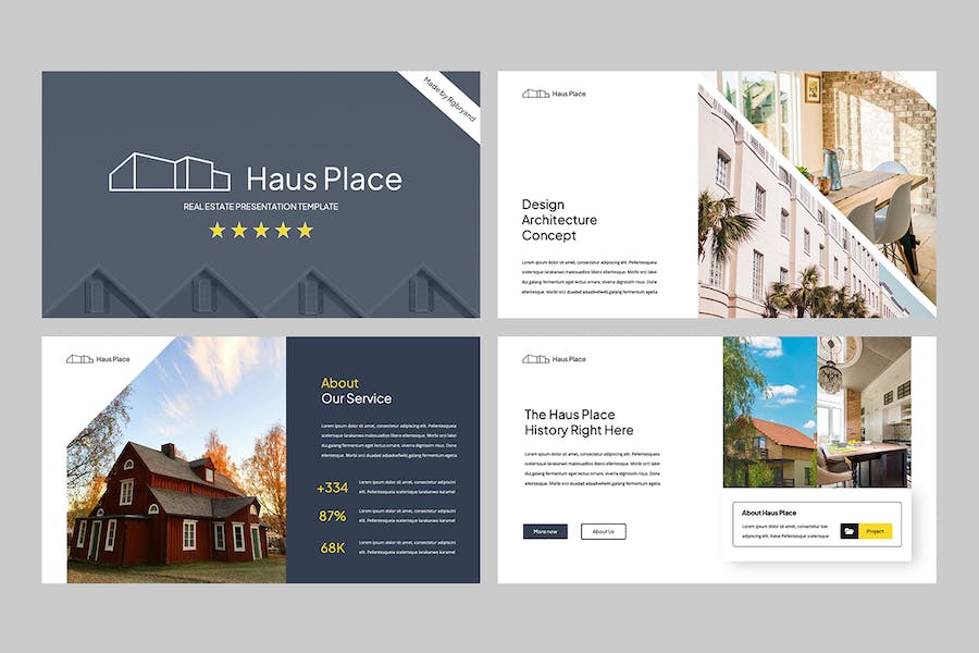 高级房地产置业公司介绍PPT模板 - PPT派