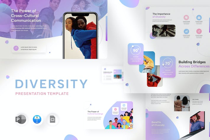 多样性包容主题建设Keynote模板 - PPT派