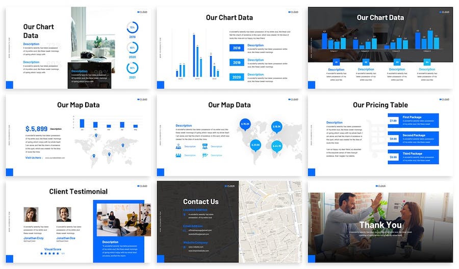 科技网络讲述展示技术应用发展方案PPT模板 - PPT派