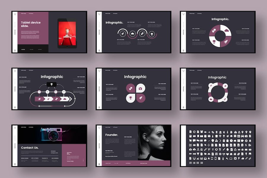 时尚潮流品牌产品展示Keynote模板 - PPT派