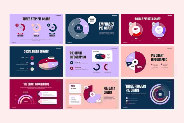 饼图数据分析展示可视化PPT模板 - PPT派