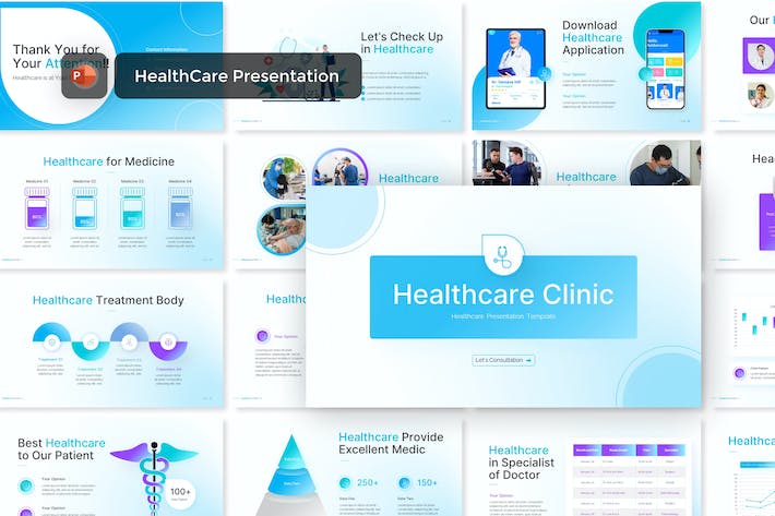 医疗保健诊所服务宣传推广PPT模板 - PPT派