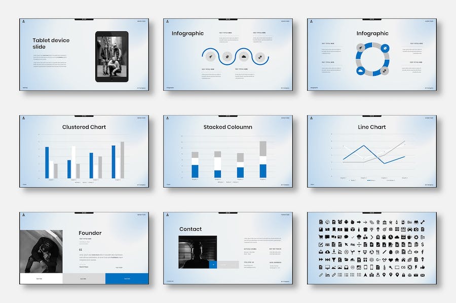 商务企业组织讲述展示Keynote模板 - PPT派