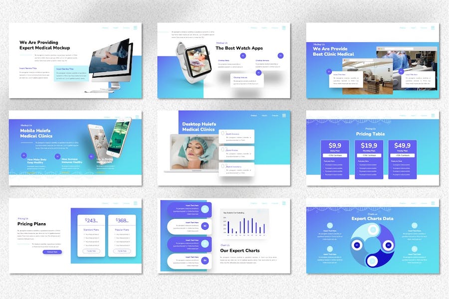 医疗健康保健服务推广Keynote模板 - PPT派