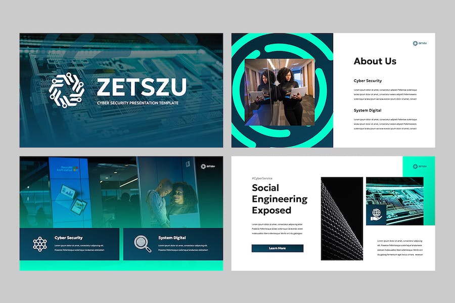 网络安全防护技术培训PPT模板 - PPT派