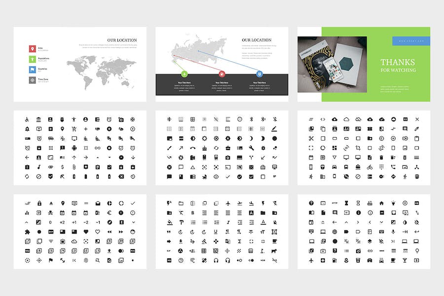 商业主题创意展示Keynote模板 - PPT派