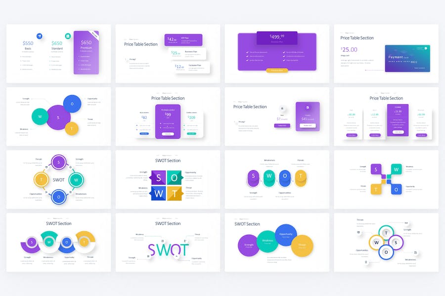 Swot-price-table-infographic-powerpoint-template - PPT派