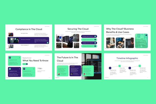 云计算科技创新方案展示PPT模板 - PPT派