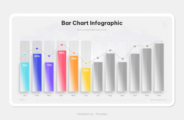 条形图数据统计信息图形PPT模板 - PPT派
