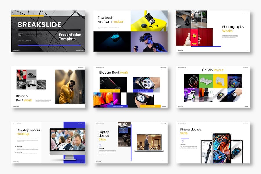 活力商务风格设计展示PPT模板 - PPT派