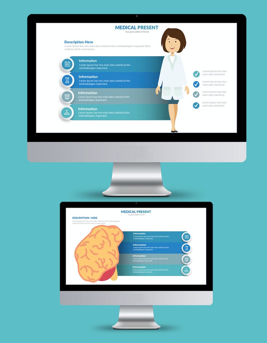 医院网络宣传推广插画图形PPT模板 - PPT派