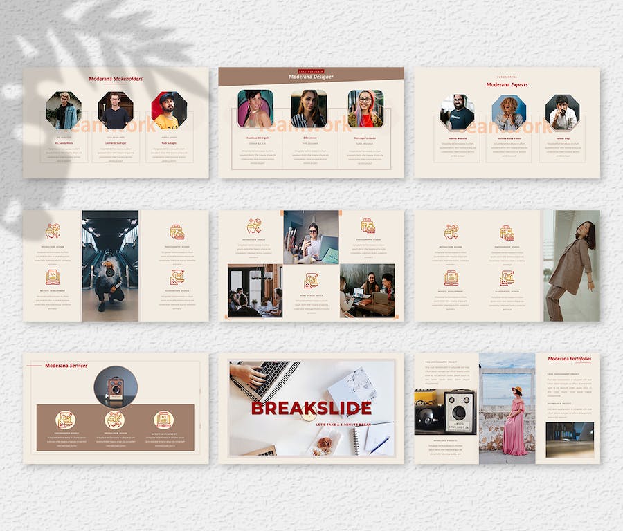 现代创意商务活动内容展示PowerPoint模板 - PPT派