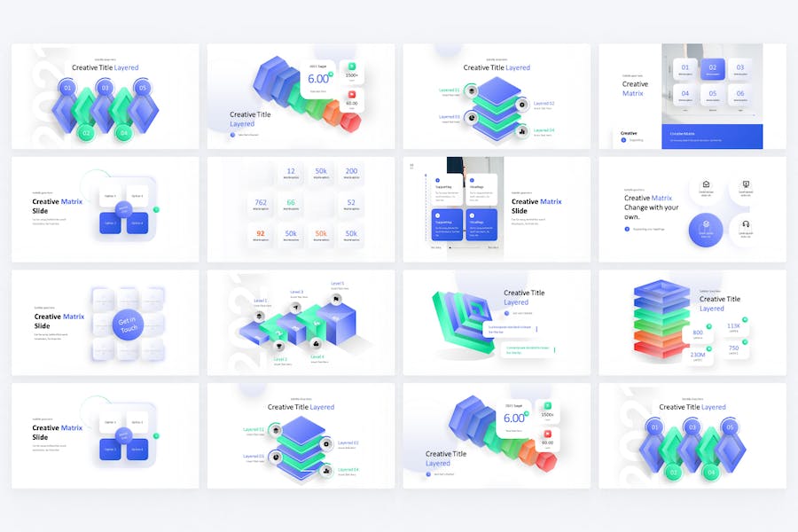 Matrix-layered-infographic-powerpoint-template - PPT派