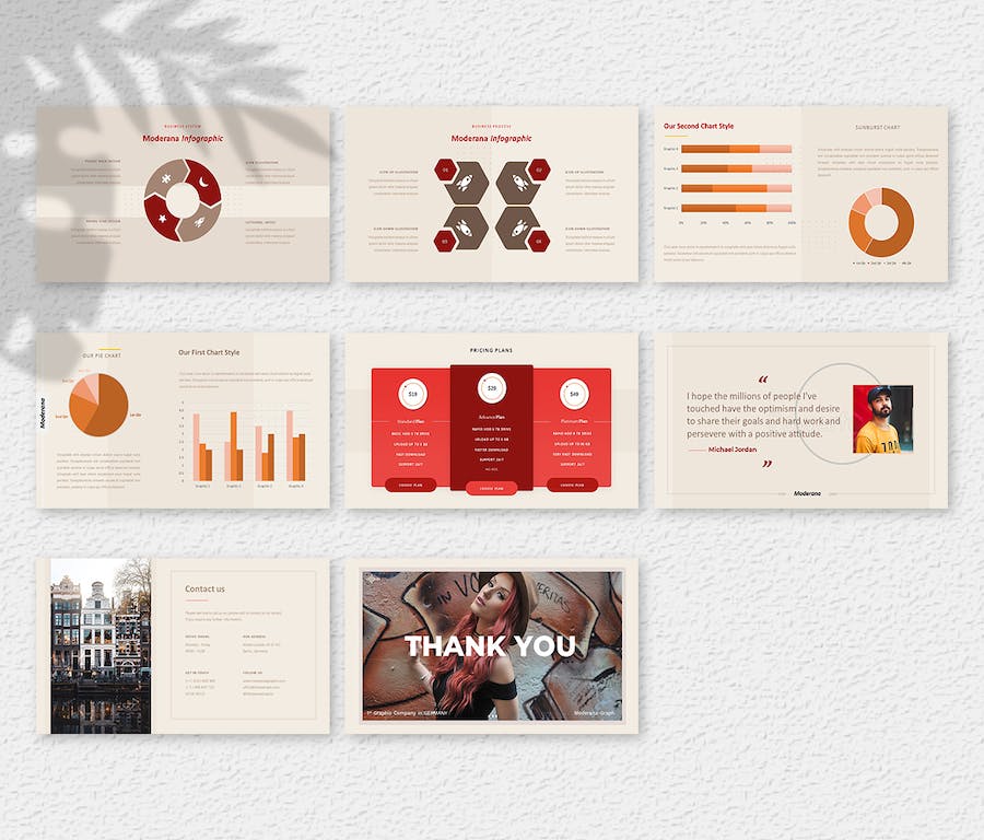 现代创意商务活动内容展示PowerPoint模板 - PPT派