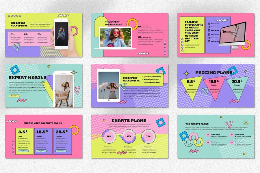 90后时尚趋势分析研究Keynote模板 - PPT派