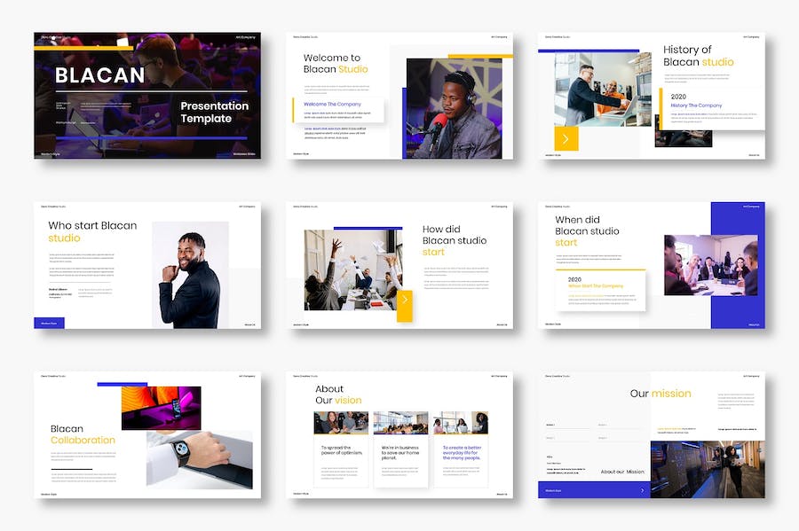 活力商务风格设计展示PPT模板 - PPT派