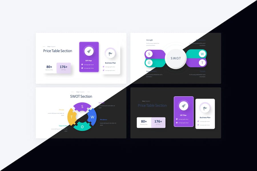 Swot-price-table-infographic-powerpoint-template - PPT派