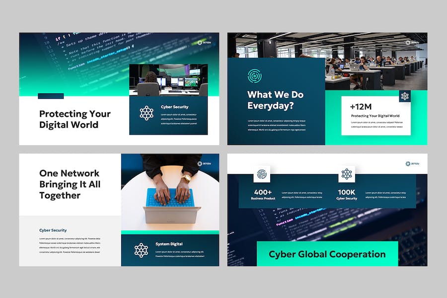 网络安全防护技术培训PPT模板 - PPT派