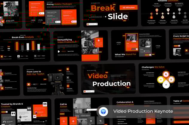 视频制作创意策划展示Keynote模板 - PPT派