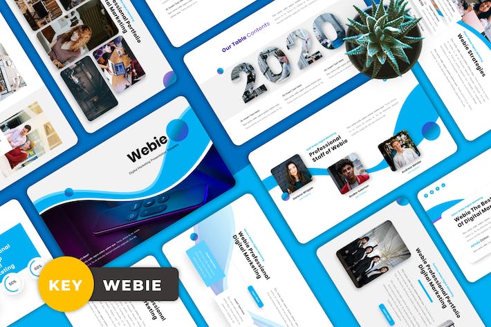 网页数字营销推广策略Keynote模板 - PPT派