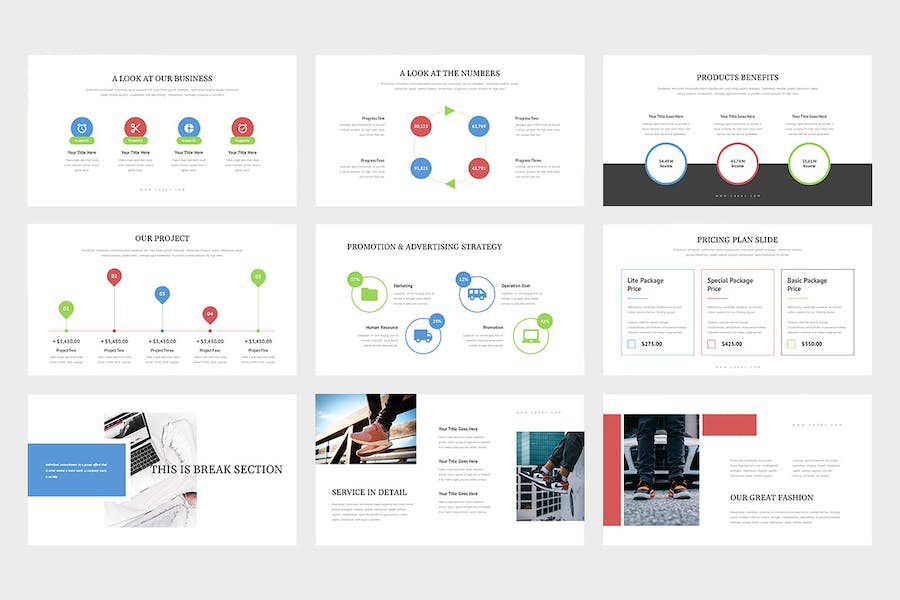 商业主题创意展示Keynote模板 - PPT派