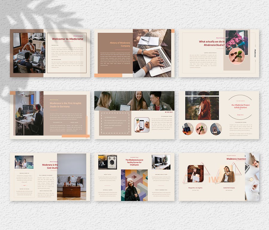 现代创意商务活动内容展示PowerPoint模板 - PPT派