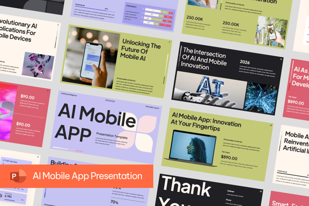 人工智能手机移动应用科技产品PPT模板 - PPT派