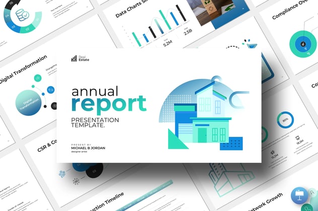 年度报告财务分析经营总结Keynote模板 - PPT派