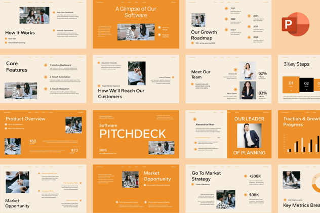 软件产品融资演讲方案PPT模板 - PPT派