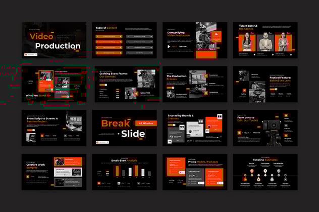 视频制作创意策划展示Keynote模板 - PPT派