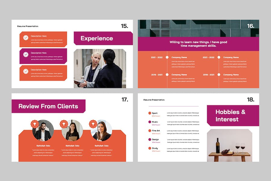 个人简历求职展示方案PPT模板 - PPT派