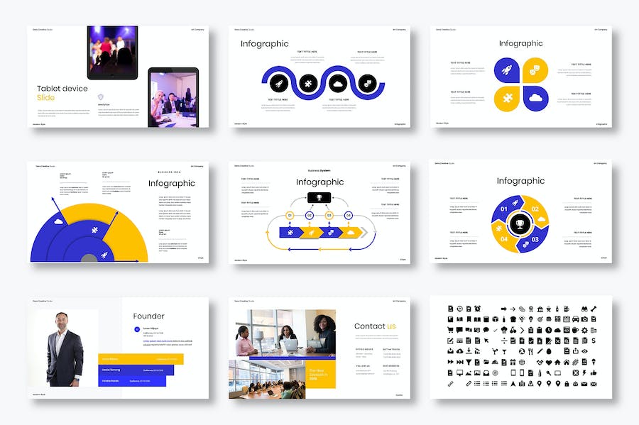 活力商务风格设计展示PPT模板 - PPT派