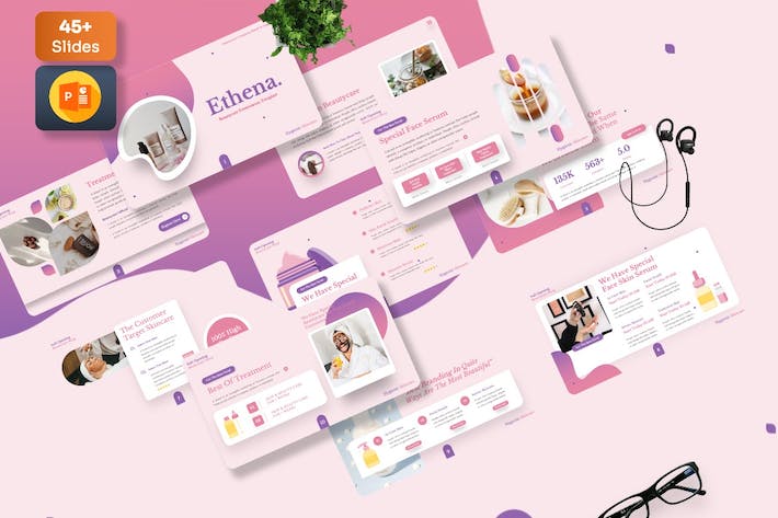 美容护理讲述展示服务方案推介PPT模板 - PPT派