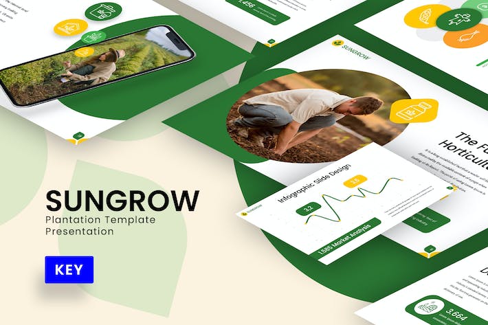 阳光成长绿色自然环保主题Keynote模板 - PPT派