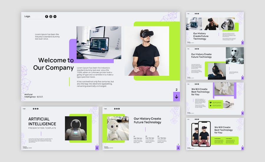 人工智能技术方案讲述应用推介展示PPT模板 - PPT派