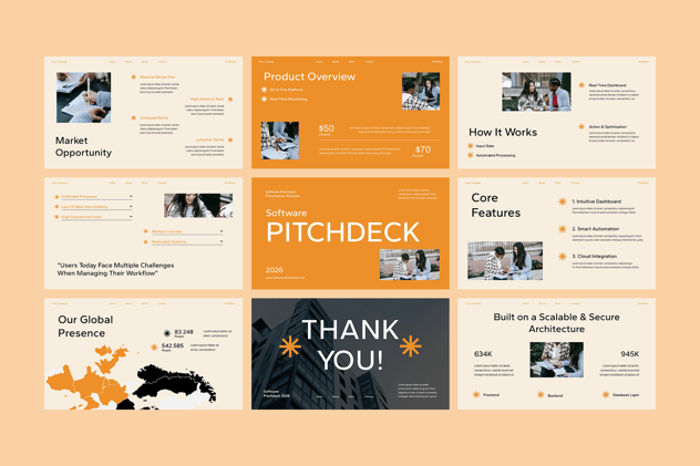 软件产品融资演讲方案PPT模板 - PPT派