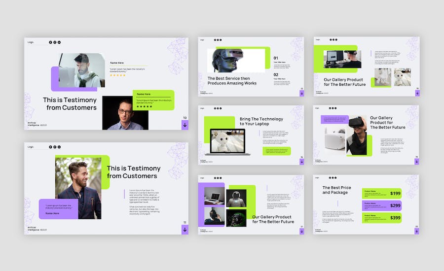 人工智能技术方案讲述应用推介展示PPT模板 - PPT派