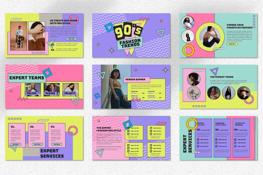 90后时尚趋势分析研究Keynote模板 - PPT派