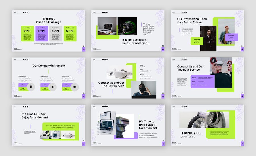 人工智能技术方案讲述应用推介展示PPT模板 - PPT派