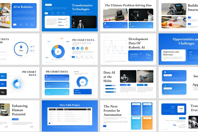 机器人人工智能技术应用方案PPT模板 - PPT派