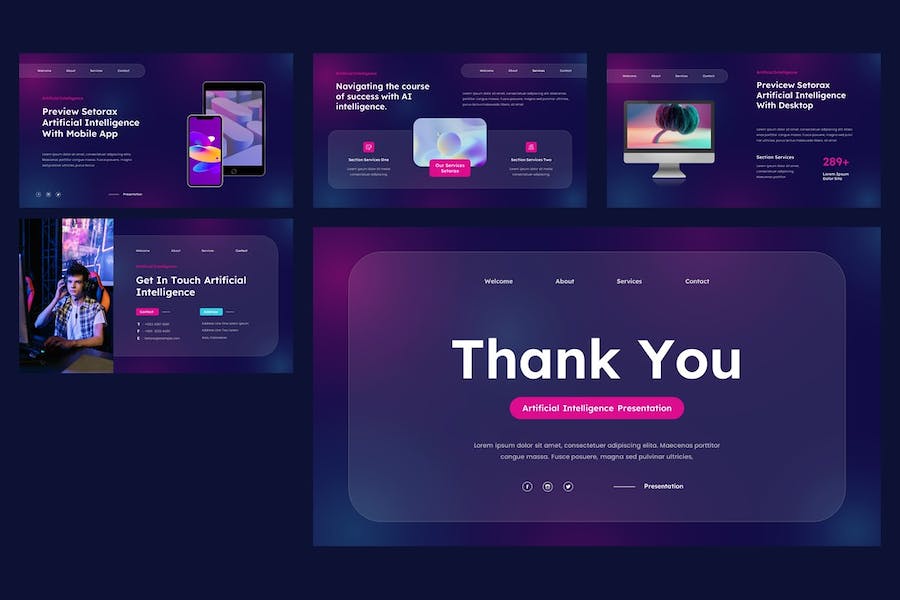 人工智能AI技术应用Keynote模板 - PPT派