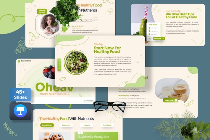 健康食品营养推介推广Keynote模板 - PPT派