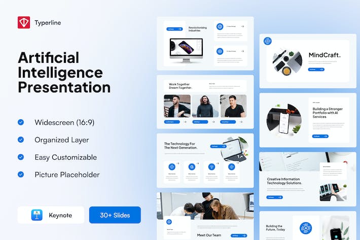 心智人工智能技术讲述方案展示Keynote模板 - PPT派