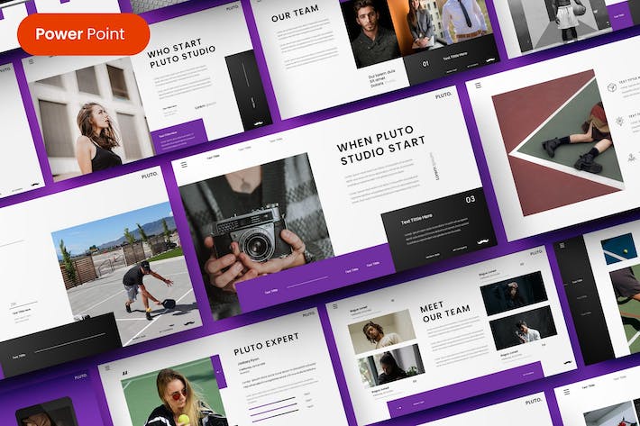 个性商务风格设计展示PPT模板 - PPT派