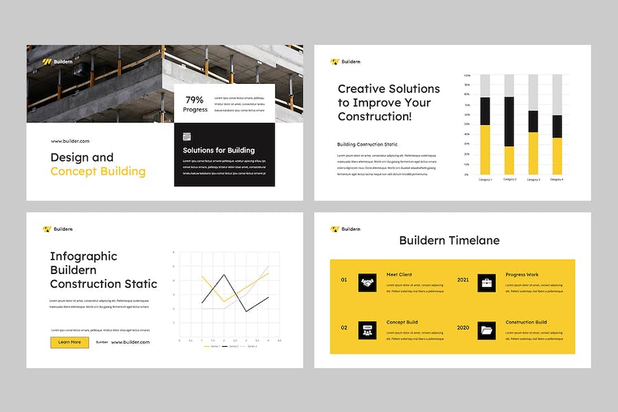 建筑施工项目讲述管理Keynote模板 - PPT派
