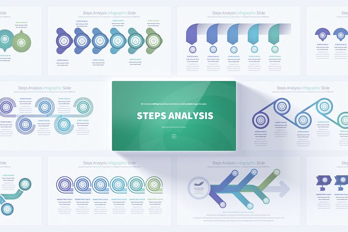 步骤分析信息图形PPT模板- PPT派